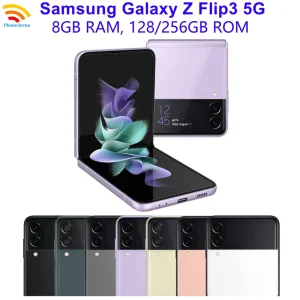 Samsung Galaxy Z Flip 3 Z Flip3 5G F711U1 F711N F711B Original 6.7" AMOLED NFC Snapdragon Unlocked Foldable Cell Phone