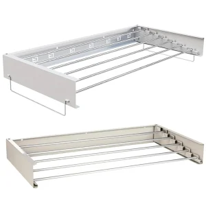 Wall Mounted Clothes Drying Rack Indoor, Retractable Towel Drying Rack,