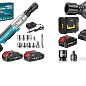3/4 In. Cordless Impact Wrench 2000Nm & Battery Ratchet Wrench