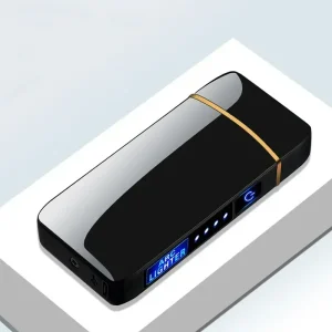 2025 Electric Windproof Metal Lighter Double Arc Flameless Plasma Rechargeable USB Lighter