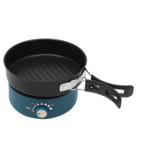 Portable Electric Hot Pot with Foldable Handles, Non-stick Frying Pan