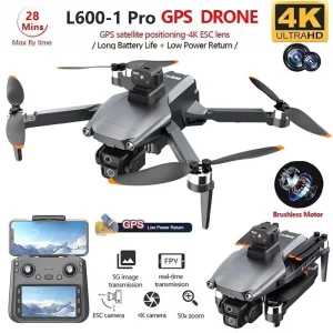 L600-1 Pro MAX GPS Drone 4K Professional HD Dual Camera With Screen 5G WIFI 360°Obstacle